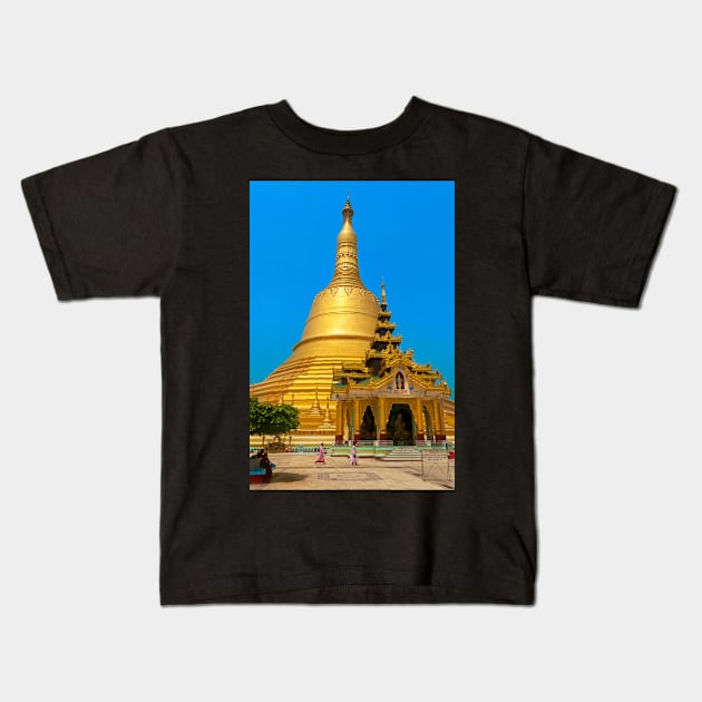 Shwemawdaw Paya2, Bago. Kids T-Shirt by bulljup